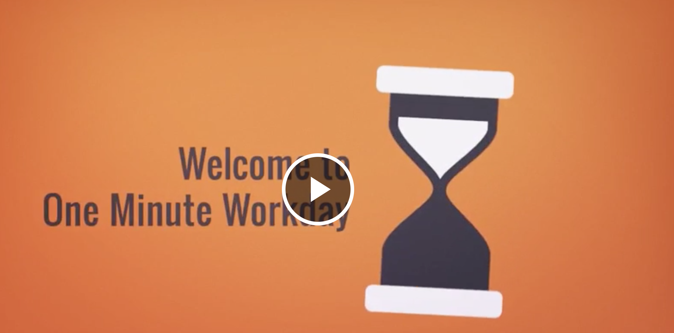 One Minute Workday video on time tracking for benefits eligible staff 